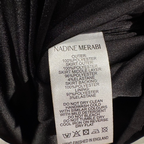 NWT Nadine Merabi black monochrome Cindy mini dress - Picture 9 of 9